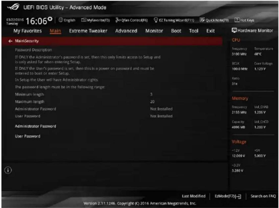 ASUS ROG Rampage V Edition 10 - Security (Sécurité) - 1