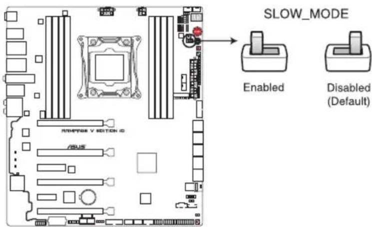 ASUS ROG Rampage V Edition 10 - Interrupteur Slow Mode (SLOW\_MODE) - 1