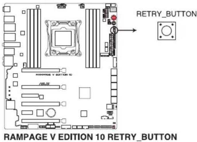 ASUS ROG Rampage V Edition 10 - Bouton ReTry (RETRY\_BUTTON) - 1