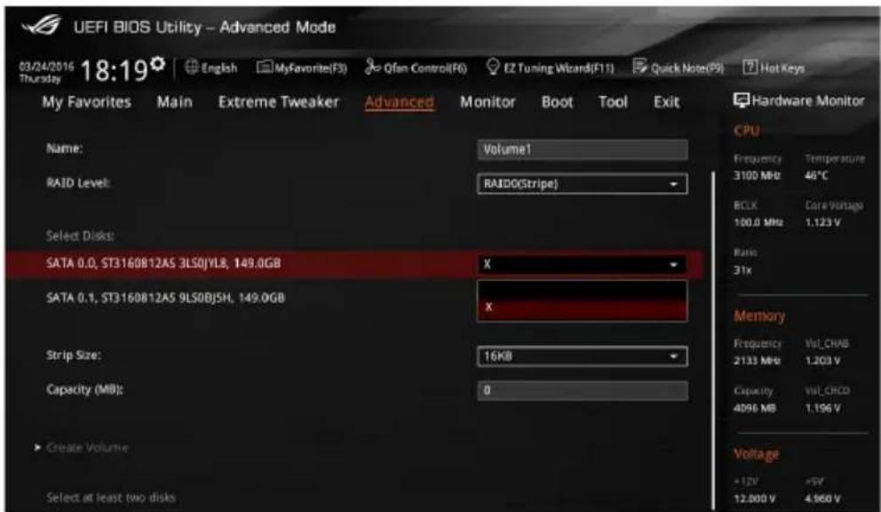 ASUS ROG Rampage V Edition 10 - Créer un volume RAID - 2