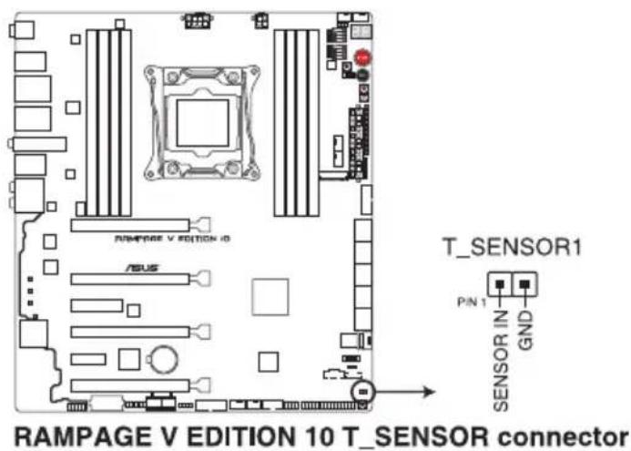 ASUS ROG Rampage V Edition 10 - Connecteur pour câble de thermistance (2-pin T\_SENSOR1) - 1
