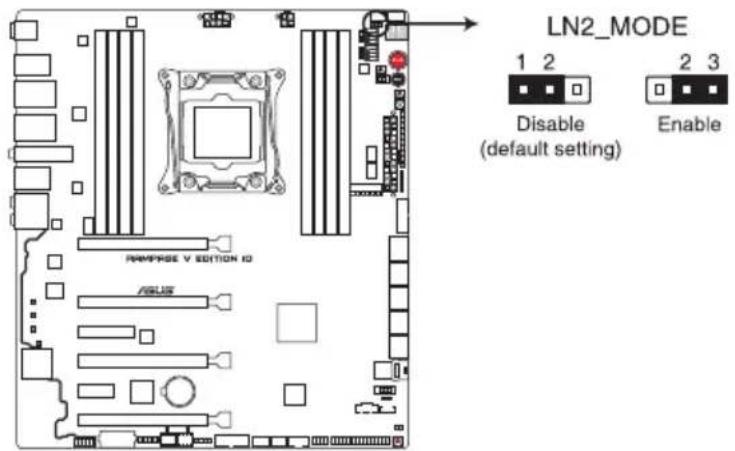 ASUS ROG Rampage V Edition 10 - Cavalier LN2 Mode (3-pin LN2\_MODE) - 1