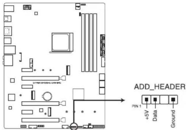 ASUS ROG Strix B450-E Gaming - Connecteur RGB adressable (4-1 pin ADD\_HEADER) - 1