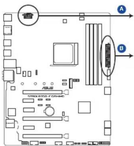 ASUS ROG Strix B350-F Gaming - Connecteurs d'alimentation ATX (24-pin EATXPWR, 8-pin EATX12V) - 1