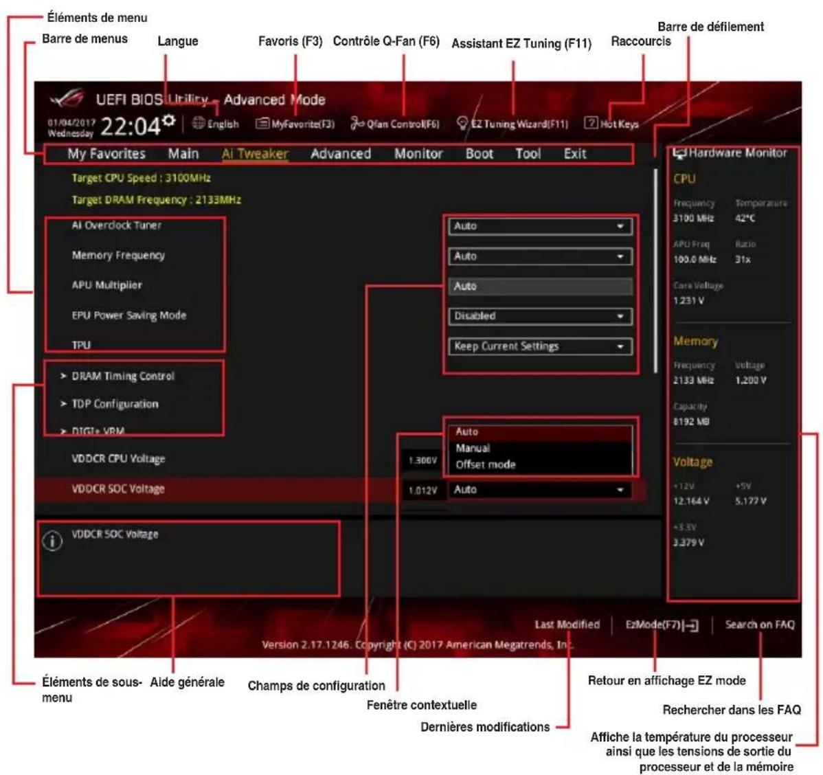 ASUS ROG Strix B350-F Gaming - Advanced Mode (Mode avancé) - 2