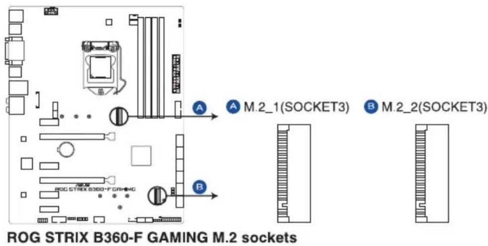ASUS ROG STRIX B360-F Gaming - Sockets M.2 (M.2_1; M.2_2) - 1