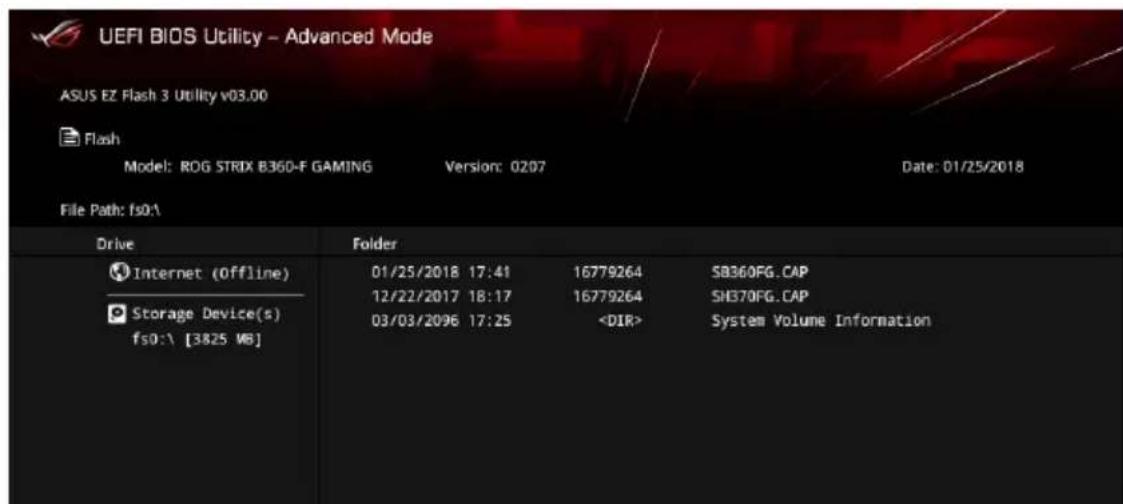 ASUS ROG STRIX B360-F Gaming - Permettre à jourlebios parusb: - 2