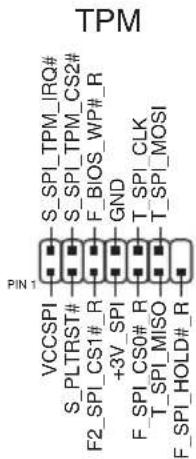 TPM PIN 1 S_SPI_TPM_IRQ# S_PLTRST# F2_SPI_CS1#_R +3V SPI F_SPI_CS0#_R T_SPI_MISO F_SPI_HOLD#_R S_SPI_TPM_CS2# F_BIOS_WP#_R GND T_SPI_CLK T_SPI_MOSI