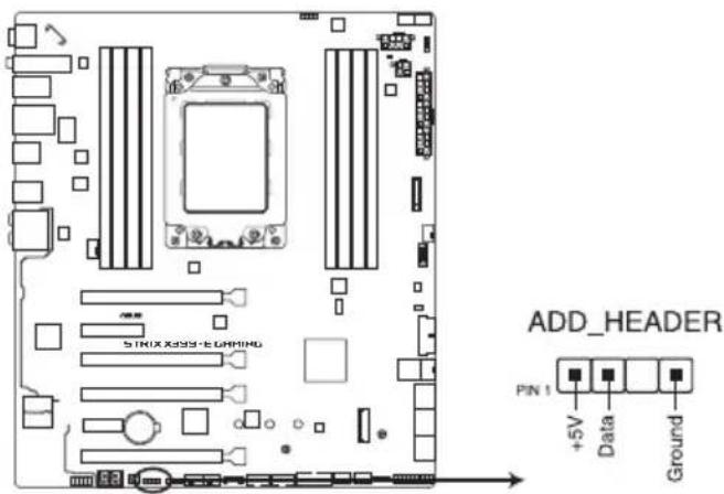 ASUS ROG Strix X399-E Gaming - Connecteur RGB adressable (4-1 pin add\_header) - 1