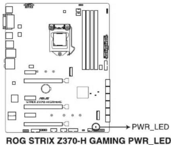 ASUS ROG Strix Z370-H Gaming - LED d'alimentation - 1