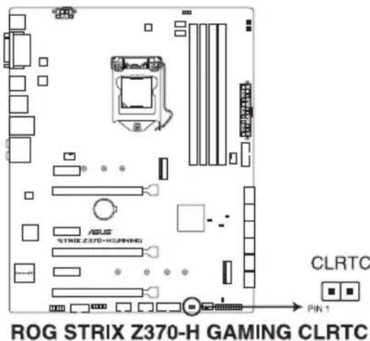 ASUS ROG Strix Z370-H Gaming - Cavalier clear CMOS (2-pin CLRTC) - 1