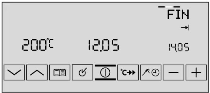 FIN → 200°C 12.05 140S ✓ ↑ □目 ✓ Ⓕ °C→ ↗ ⊕ - +