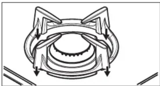 AEG AGG9537K - Removing and assembling pan supports - 1
