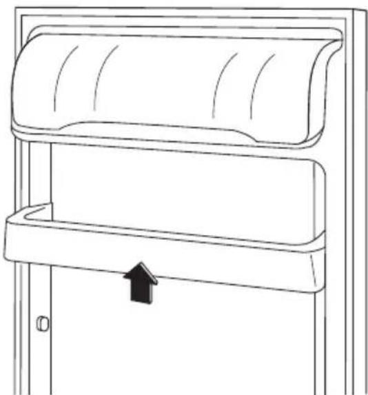 Novamatic KS 228.4-IB - Posizionamento dei ripiani della porta - 1