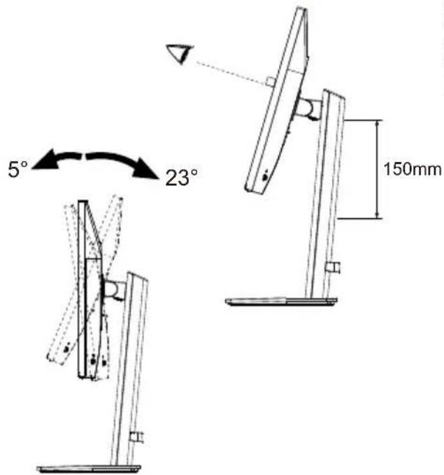 IIYAMA ProLite XB2793QSU - Ajustement de la hauteur et l'angle de VISION : ProLite XB2493HSU / ProLite XB2793HSU / ProLite XB2793QSU - 2
