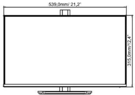 IIYAMA ProLite XB2793QSU - Dimensions : ProLite XB2493HSU - 1