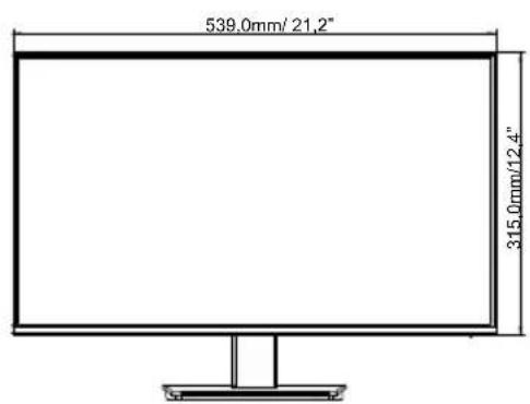IIYAMA ProLite XB2793QSU - Dimensions : ProLite X2493HSU - 1