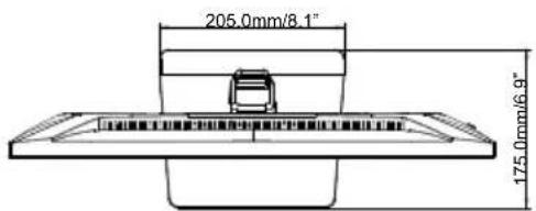 IIYAMA ProLite XB2793QSU - Dimensions : ProLite X2493HSU - 3