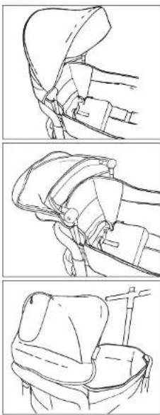 BabyGO Cozy Rider - Om de stof van de kinderwagen te verwijderen: - 1
