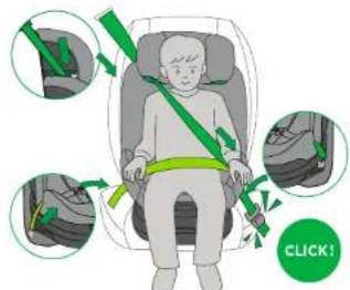 BabyGO Move360 - FORWARD FACING + ISOFIX + 3 POINT BELT FORWARD FACING + 3 POINT BELT - 3