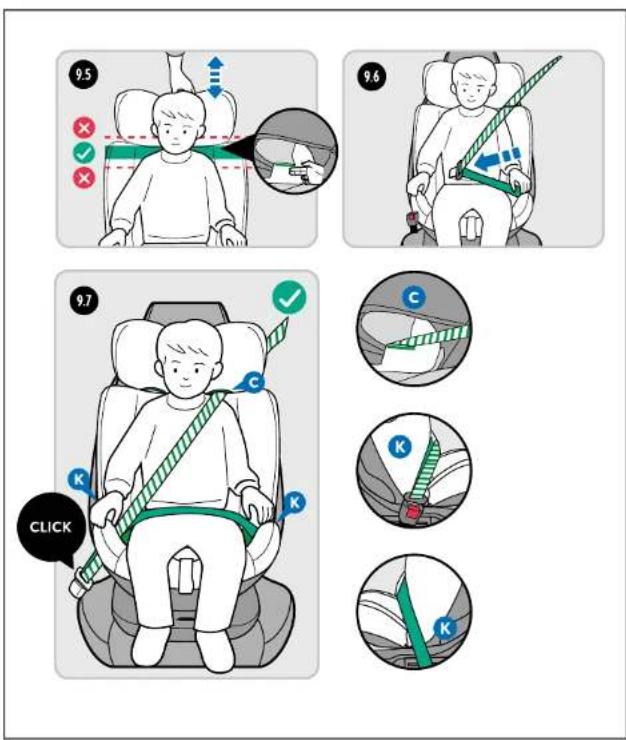 BabyGO Nova2 - INSTALLATION DE LA CEINTURE DE SÉCURITÉ À 3 POINTS - 1