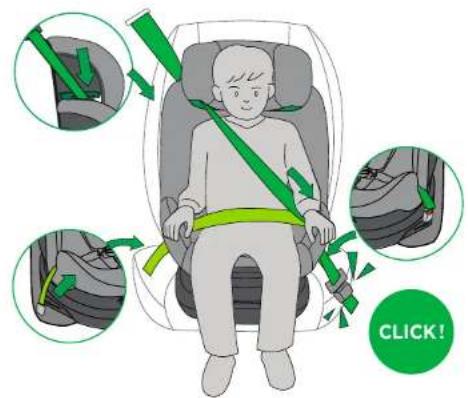 BabyGO Protection360 - FORWARD-FACING 3-POINT VEHICLE SEATBELT - 1