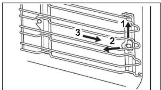 AEG KMK56100MM - Retrait des supports de grille - 1