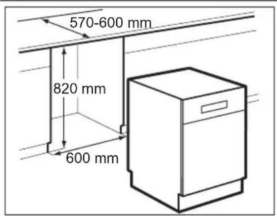 AEG GS60BF221 - INSTALLAZIONE SOTTO IL PIANO DI LAVORO DELLA CUCINA - 1
