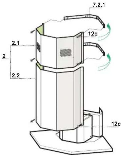ELECTROLUX EFC1060X - Lower exhaust flue - 2