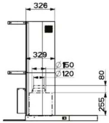 ELECTROLUX EFC1060X - Encombrement - 2