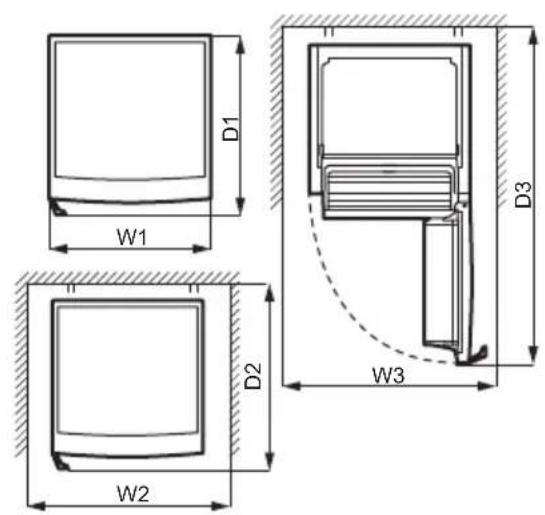 ELECTROLUX ERT1603F - Abmessungen - 2