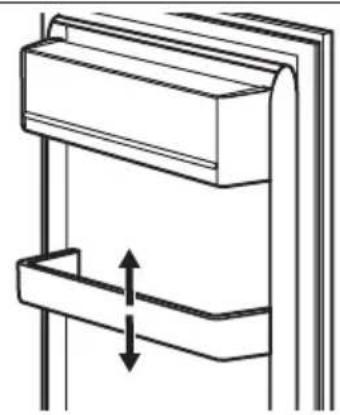 ELECTROLUX IK245SEEVL - Positioning the door shelves - 1