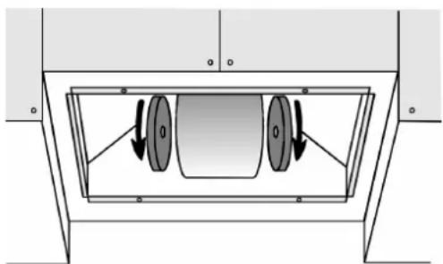 ELECTROLUX AFG550 - Pour retirer les filtres à charbon actifs : - 1