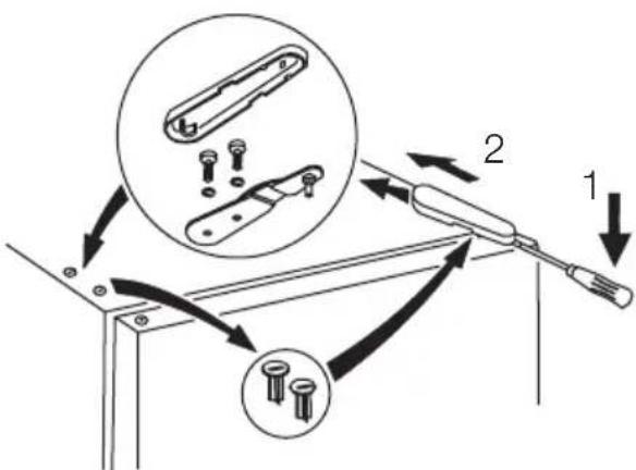 ELECTROLUX TG05010 - Wechseln des Türanschlags - 1