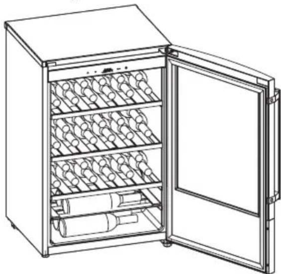 ELECTROLUX ERW1270AO - Disposição do vinho - 1