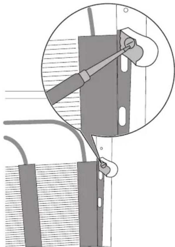 ELECTROLUX AUF23391W - Vous trouverez deux entretoises jointes à l'appareil qui doivent être installées comme indiqué sur la figure. - 1