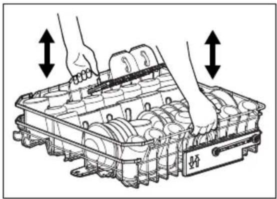 AEG NG92IX20PK - Comment régler la hauteur du panier supérieur - 1