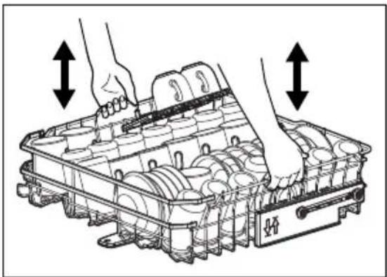 AEG GI82KOBLENZ - Comment régler la hauteur du panier supérieur - 1