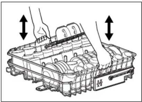 AEG GI7235B2SZ - Comment régler la hauteur du panier supérieur - 1