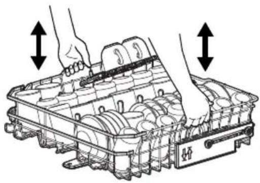 AEG NG92IA10TK - Comment régler la hauteur du panier supérieur - 1