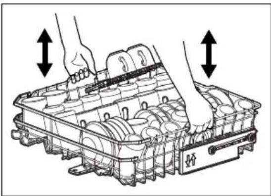 AEG NG92IA20TK - Comment régler la hauteur du panier supérieur - 1