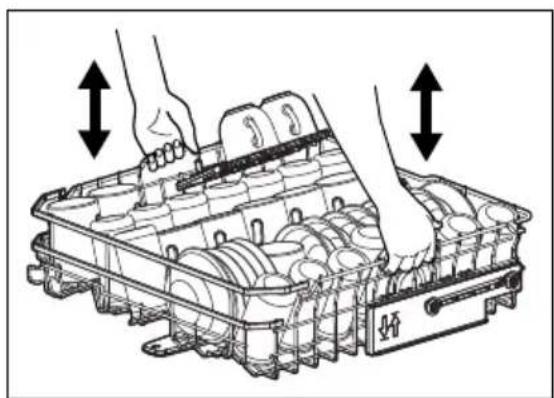 AEG GI82LEIPZIG - Comment régler la hauteur du panier supérieur - 1