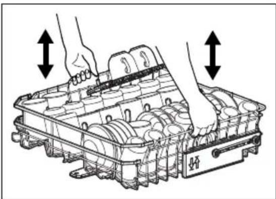 AEG GI9700X5PN - Comment régler la hauteur du panier supérieur - 1