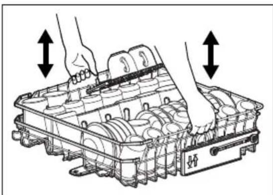 AEG GI7212A2SN - Comment régler la hauteur du panier supérieur - 1