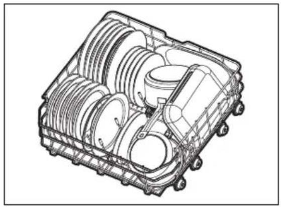 AEG NG87IC20SK - Vaatwasser-laadvoorbeelden Onderste korf - 1