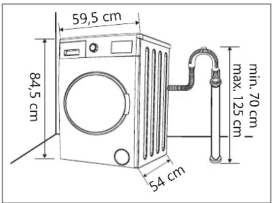DOMO DO95102WM - CONNECTING THE DRAIN HOSE - 1