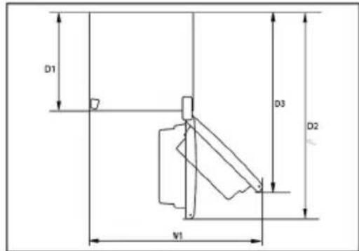 CANDY CNDQ2S514EW - Doorsnede van ventilatie - 1