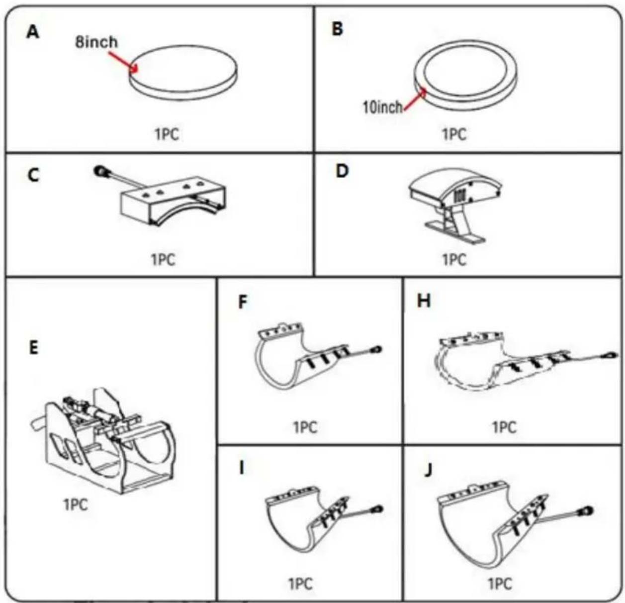 Vevor SJY-H15151P - PARTS LIST - 1
