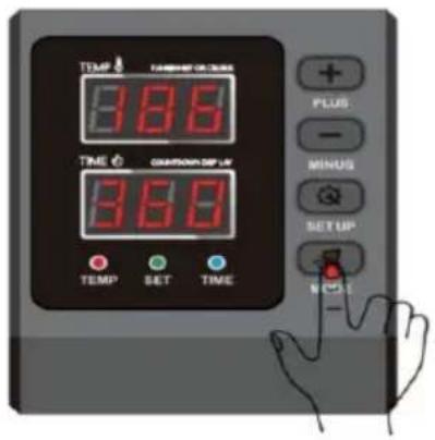 Vevor P8038 - SETTING TEMPERATURE &amp; TIME - 5