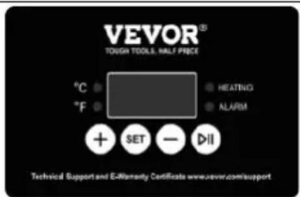 Vevor WBFCHP30OZ - Ställa in temperatur, tid och omvandling Fahrenheit grader Celsius - 3